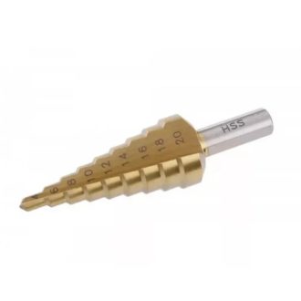   Léptető fúrószár DIN 1412C HSS TITAN 5-35mm 13 lépcsős, ALU, fém-inox, műanyag